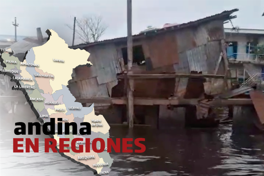 Andina en Regiones: familia salva de morir tras derrumbe de su vivienda en distrito de Belén